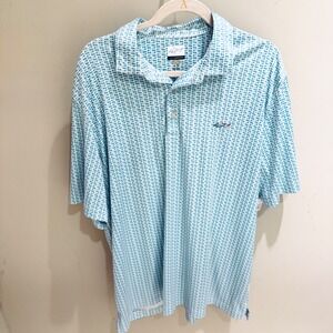 Greg Norman Play Dry Golf Polo Shirt Patterned Short Sleeve XL